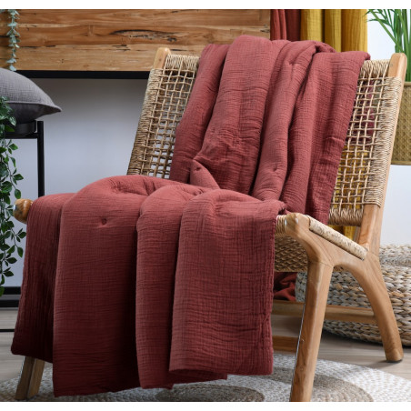 Coline Plaid/Edredon et Couverture en gaze de coton (8 coloris) - Stof