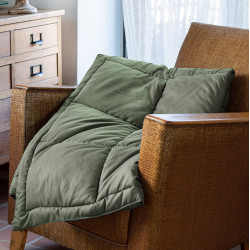 LAZY Édredon et Jeté de lit matelassés - Toison d'Or - Linge Mat