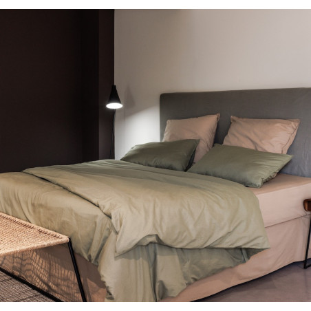 PALACE Drap housse Uni 100 % coton lavé - Vent du Sud