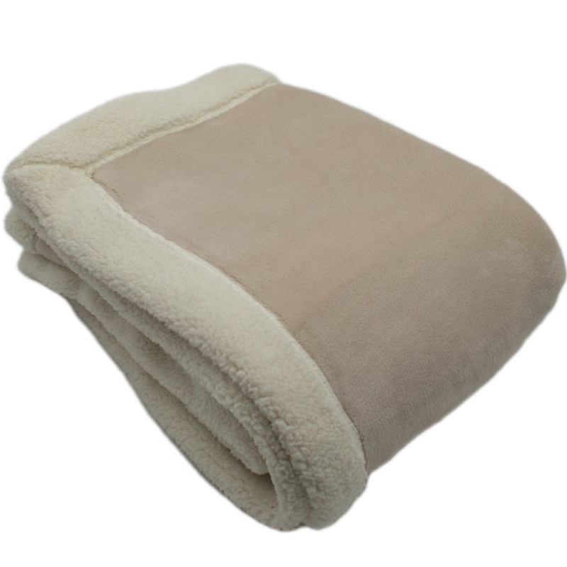 WEEK-END Plaid micro-fourrure double face - Toison d'Or - Linge Mat