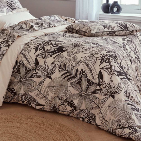 Alba Noir Housse de couette Percale de coton - Tradilinge