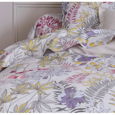 Anaïs perle Drap plat en Satin de coton - Tradilinge - Linge Mat