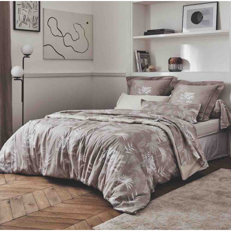 Cayenne Ficelle Housse de couette en Satin de coton - Tradilinge - Linge Mat