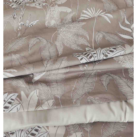 Cayenne Ficelle Drap plat en Satin de coton - Tradilinge - Linge Mat