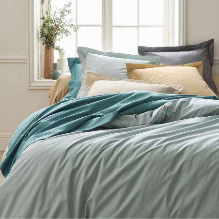 Linge en PERCALE de coton unie de Tradilinge - fabrication Française - Linge Mat