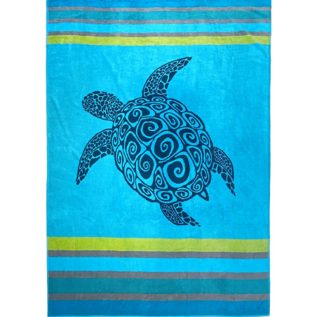 BAJA Maxi drap de plage XXL 140x190 cm Jacquard velours de LingeMat