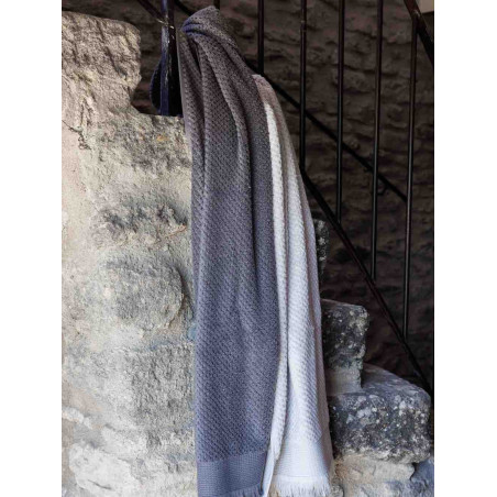 Thétys serviette invitée 30x50 Jacquard 550 gr/m2 100% coton - Vent du sud