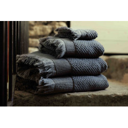 Thétys serviette invitée 30x50 cm Jacquard 550gr/m2 en 100% coton de Vent du sud