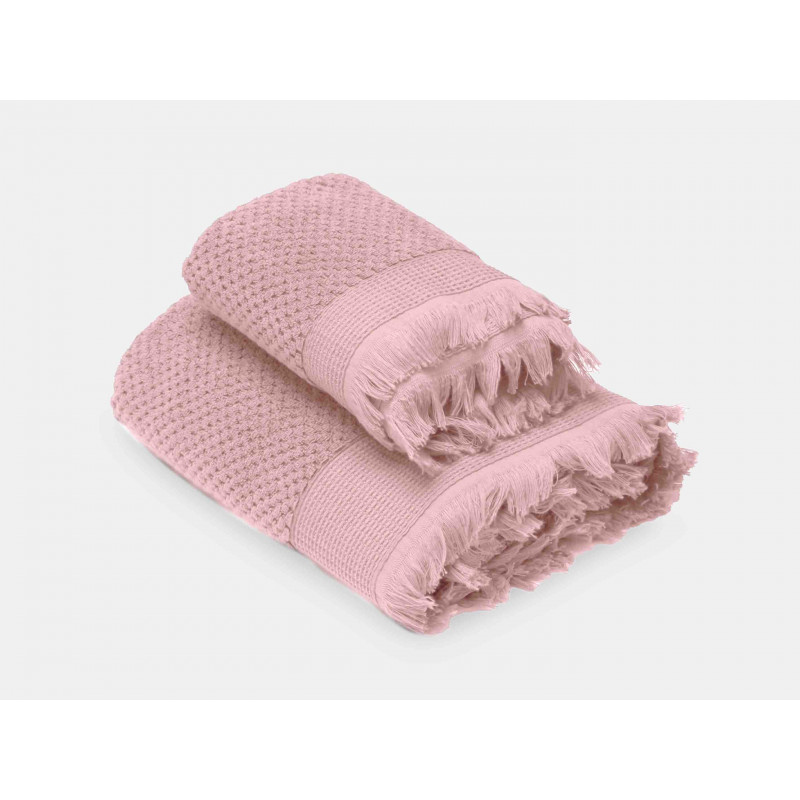 Thétys serviette invitée 30x50 cm Jacquard 550gr/m2 en 100% coton de Vent du sud