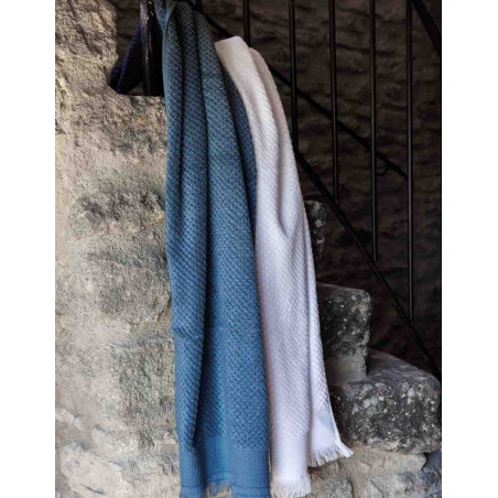 Thétys drap de douche 70x140 Jacquard 550 gr/m2 100% coton - Vent du sud