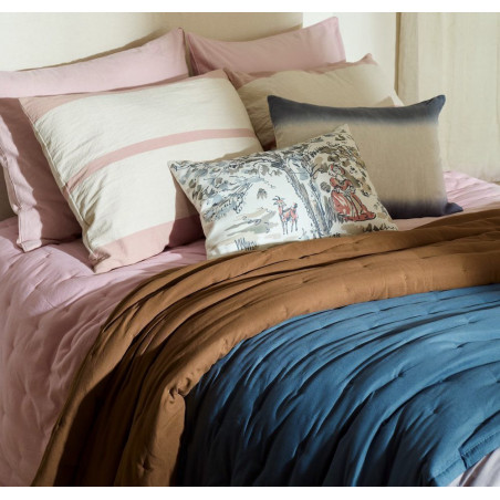CÉLESTE Couvre lit et Plaid matelassés - Vent du sud - Linge Mat