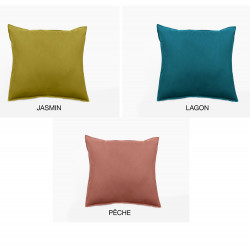 PALACE Taie d'oreiller et de traversin unies 100 % coton lavé - Vent du Sud - Linge Mat