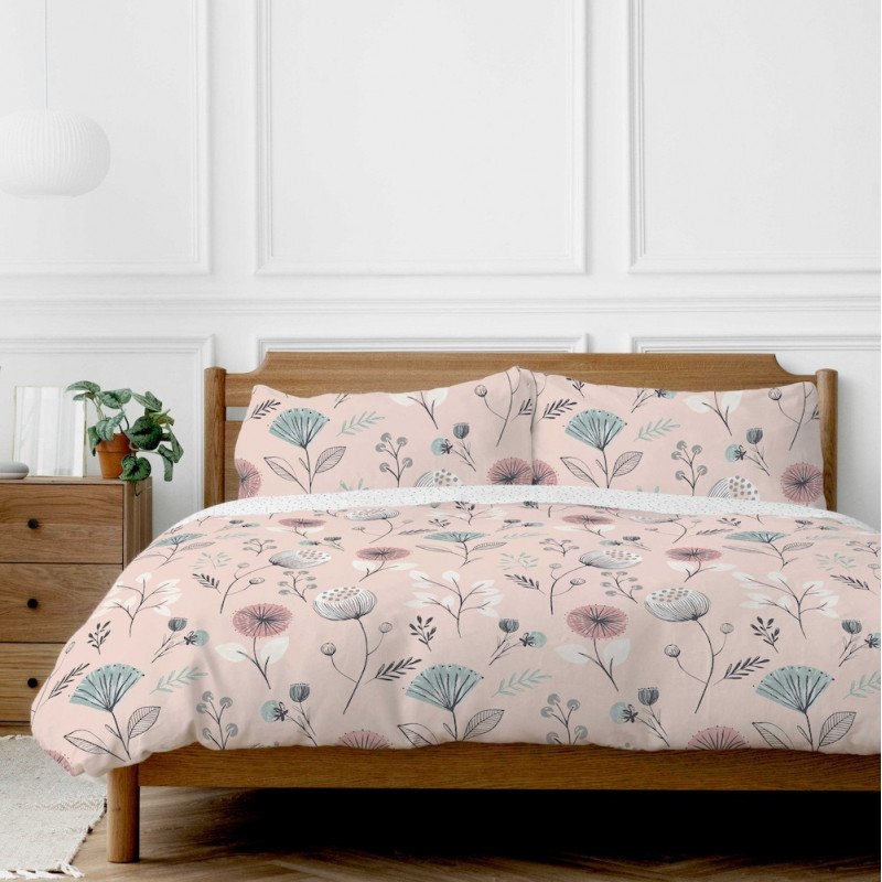 OLIA Rose Parure de couette en coton 57 fils - Linge Mat