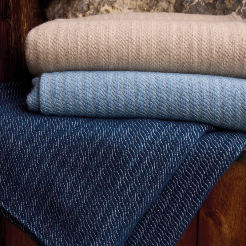 EVIAN Plaid Naturel en pure laine 370gr/m2 - Toison d'Or