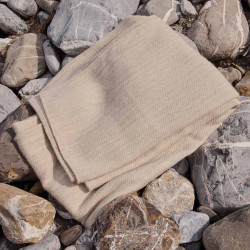 EVIAN Plaid Naturel en pure laine 370gr/m2 de Fabrication Française - Toison d'Or