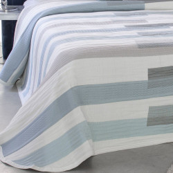 AILYN Bleu C.03 Couvre lit Jacquard de Reig Marti -  Linge MAT