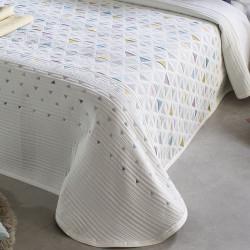 BRYTON Multicolore C.03 Couvre lit Jacquard de Reig Marti -  Linge MAT