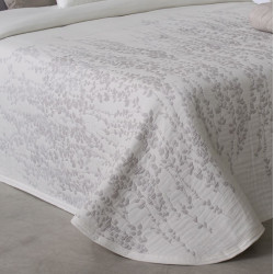 INDRA Gris C.08 Couvre lit Jacquard de Reig Marti -  Linge MAT