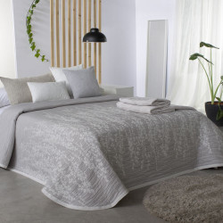 INDRA Gris C.08 Couvre lit Jacquard de Reig Marti -  Linge MAT