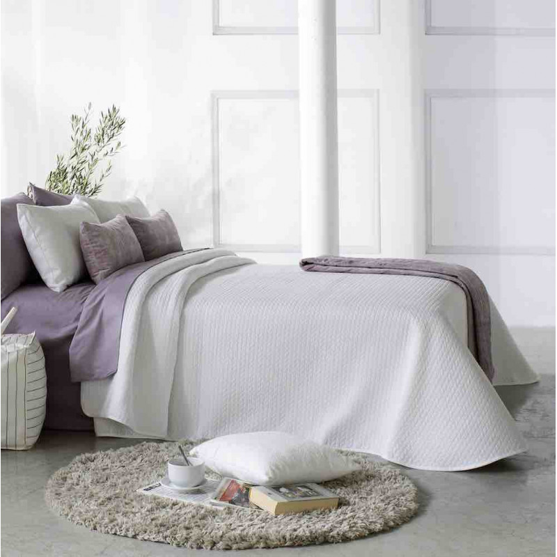 MALONE Blanc C.00 Couvre lit Jacquard de Reig Marti