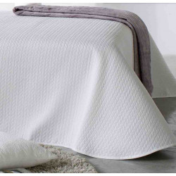 MALONE Blanc C.00 Couvre lit Jacquard de Reig Marti -  Linge MAT