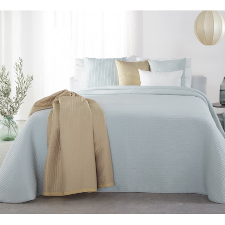 MALONE Bleu C.04 Couvre lit Jacquard de Reig Marti -  Linge MAT