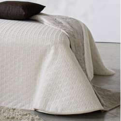 SHOOTER Ecru C.01  Couvre lit Jacquard de Reig Marti -  Linge MAT