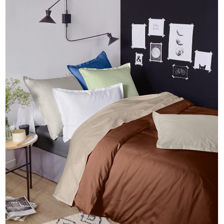 Housse de couette en Satin de coton uni de Tradilinge