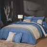 TIAGO Bleu Parure de lit Satin de coton - Tradilinge