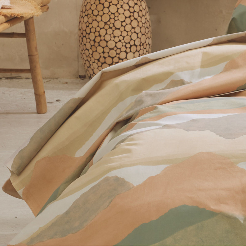 LAND Craie Drap plat Percale de coton - Tradilinge - Linge Mat