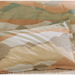 LAND Craie Taie d'oreiller et de traversin Percale de coton - Tradilinge - Linge Mat