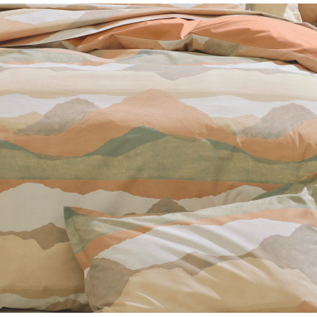 LAND Craie Housse de couette Percale de coton - Tradilinge