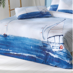 Régate Housse de couette Percale de coton - Tradilinge - Linge Mat