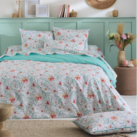ROXANE Jade Parure de lit Percale de coton - Tradilinge - Linge Mat