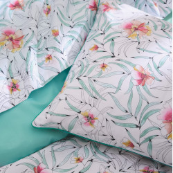 ROXANE Jade Parure de lit Percale de coton - Tradilinge - Linge Mat