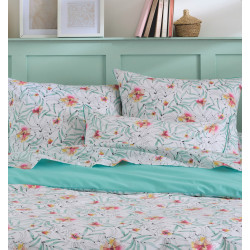 ROXANE Jade Parure de lit Percale de coton - Tradilinge - Linge Mat