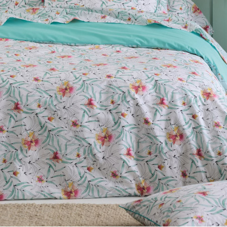 ROXANE Jade Housse de couette Percale de coton - Tradilinge