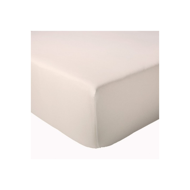 PALAZZO Beige Drap housse uni Beige en Percale de coton - Tradilinge