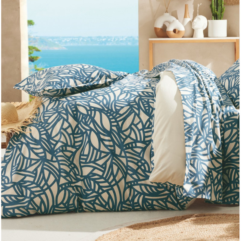 SÉRÉNA Bleu Housse de couette  - Tradilinge