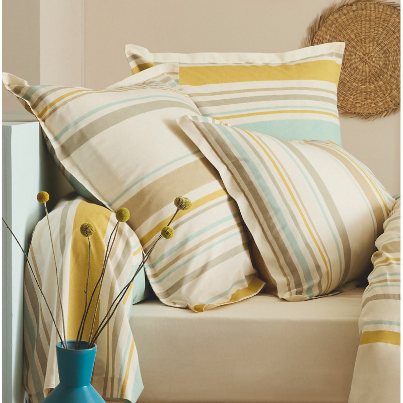 HUGO Faïence - Taie d'oreiller et de traversin- Tradilinge - Linge Mat