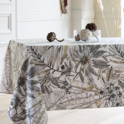 BAHIA Fusain Nappe enduite imprimée - Tradilinge