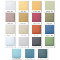 Linge uni coton 57 fils/cm2  Tradilinge fabrication Française - Linge Mat