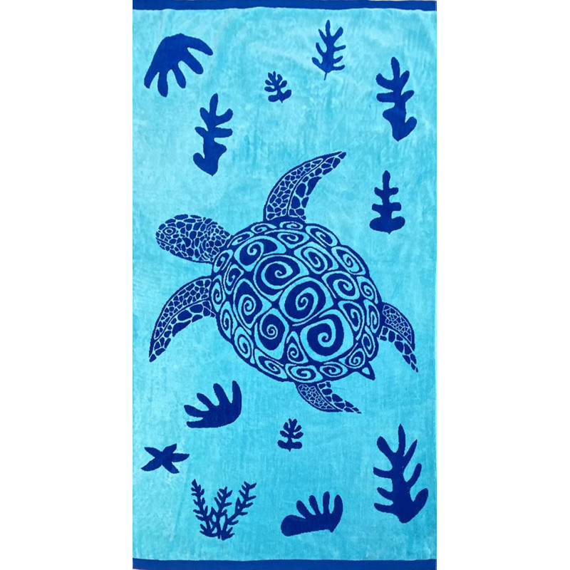 MALARI drap de plage 90x170  Jacquard velours de LingeMat