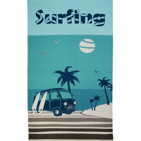 SURFINGO Drap de plage microfibre 90x170 cm en Microfibre - MAT