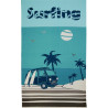 SURFINGO Drap de plage microfibre 90x170 cm en Microfibre - MAT