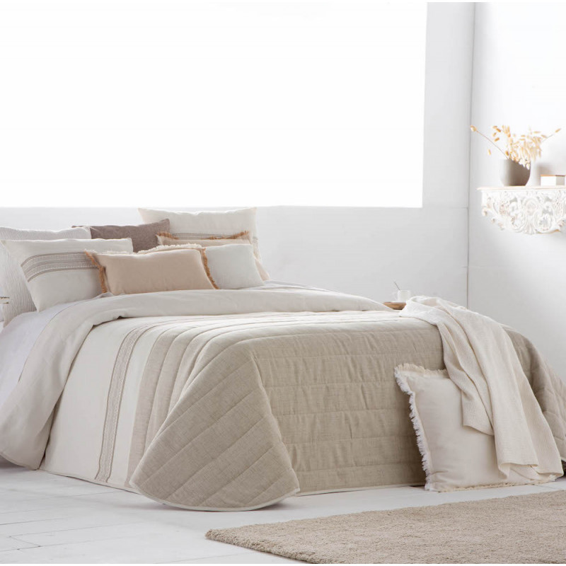 Couvre lit matelassé Alboraia Beige - Antilo