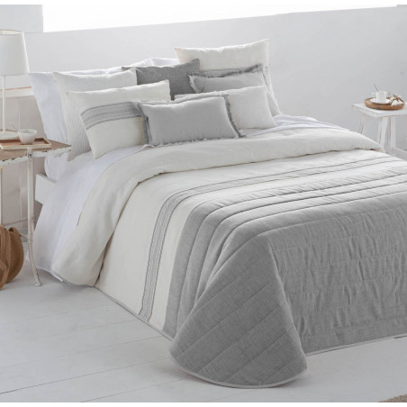 Couvre lit matelassé Alboraia Gris - Antilo