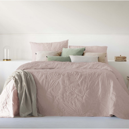 Couvre lit matelassé MIREYA Rosé - Antilo