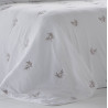 Couvre lit matelassé piquage broderie Amalia Blanc - Antilo