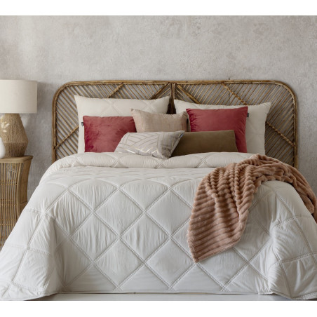 Couvre lit matelassé Caroline Blanc - Antilo